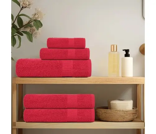 Dvieļi, 10 Gab., Sarkani, 100X200 Cm, 360 Gsm, 100% Kokvilna Vidaxl