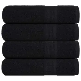 Saunalinad 4 Tk, Must, 100X150 cm 360 Gsm, 100% Puuvill