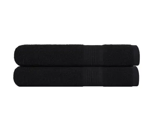 Saunarätikud 2 Tk, Must, 80X200 cm 360 Gsm, 100% Puuvill