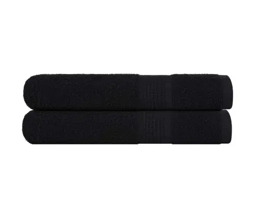 Dvieļi, 2 Gab., Melni, 100X200 Cm, 360 Gsm, 100% Kokvilna Vidaxl