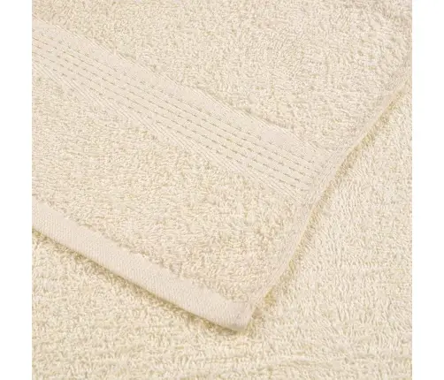 Pirts Dvieļi, 10 Gab., Krēmkrāsa, 80X200 Cm, 100% Kokvilna Vidaxl