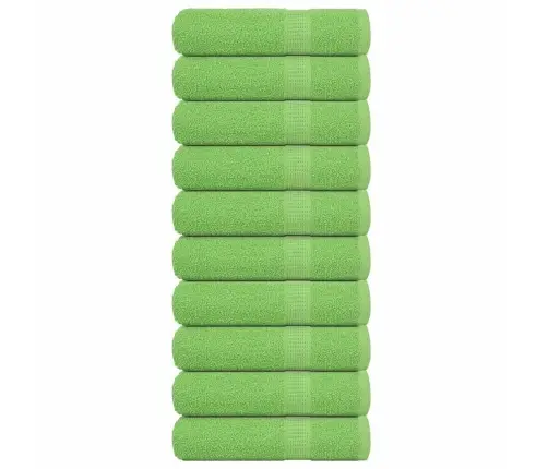 Roku Dvieļi, 10 Gab., Dzeltenzaļi, 50X100 Cm, 100% Kokvilna Vidaxl