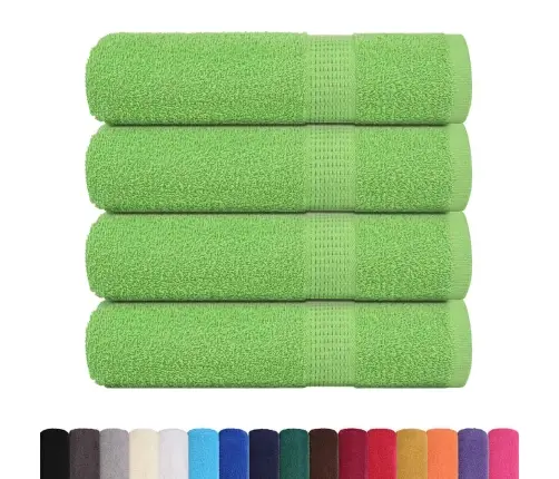 Dušo Rankšluosčiai, 4Vnt., Žali, 70X140 cm Medvilnė, 360G/M²