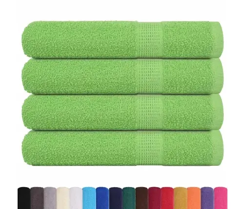 Pirts Dvieļi, 4 Gab., Dzeltenzaļi, 80X200 Cm, 100% Kokvilna Vidaxl