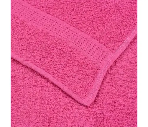 Pirts Dvieļi, 10 Gab., Rozā, 80X200 Cm, 360 Gsm, 100% Kokvilna Vidaxl