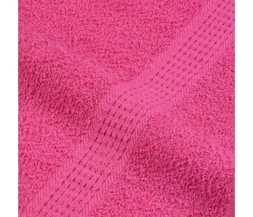 Pirts Dvieļi, 10 Gab., Rozā, 80X200 Cm, 360 Gsm, 100% Kokvilna Vidaxl