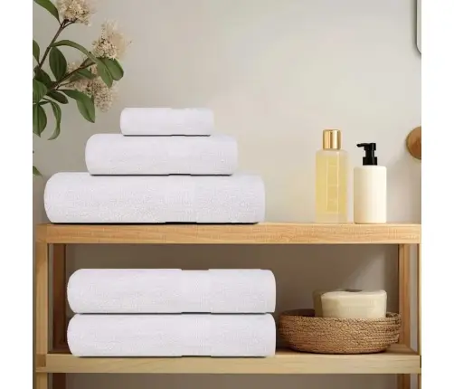 Rankšluosčių Rinkinys, 8Vnt., Balti, 100% Medvilnė, 360G/M²