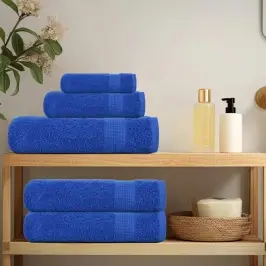 8 Daļu Dvieļu Komplekts, Frogn, Zils, 360 G/M² Vidaxl