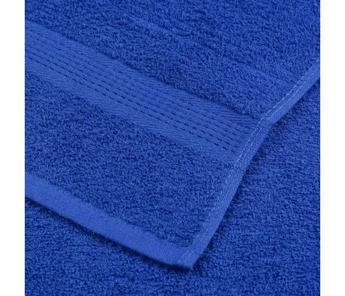 8 Gabalu Dvieļu Komplekts Zils 360 Gsm 100% Kokvilna Vidaxl