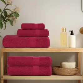 8 Daļu Dvieļu Komplekts, Frogn, Bordo, 360 G/M² Vidaxl 8 Daļu Dvieļu Komplekts, Frogn, Bordo, 360 G/M² Vidaxl