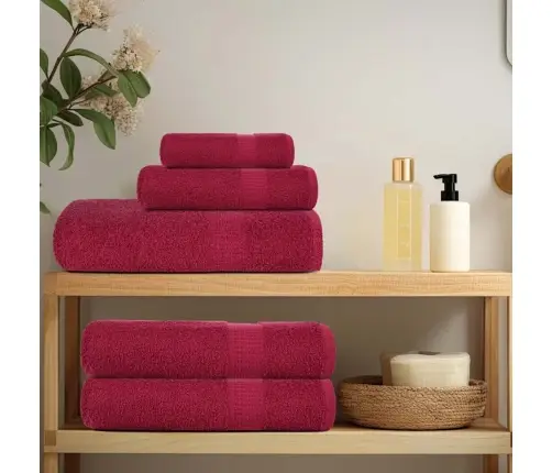 Rankšluosčių Rinkinys, 8Vnt., Raudoni, 100% Medvilnė, 360G/M²