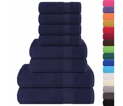 8 Dalių Rankšluosčių Komplektas Frogn Tamsiai Mėlynas, 360 G/M²