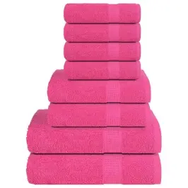 Dvieļu Komplekts, 8 Gab., Rozā, 360 Gsm, 100% Kokvilna Vidaxl