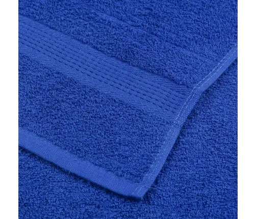 6 Gabalu Dvieļu Komplekts Zils 360 Gsm 100% Kokvilna Vidaxl