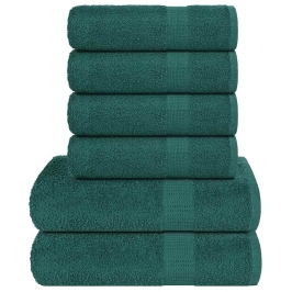 Rankšluosčių Rinkinys, 6Vnt., Žali, 100% Medvilnė, 360G/M²