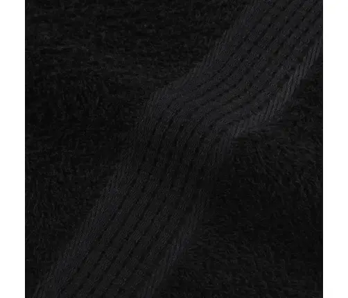 6-Osaline Rätikute Komplekt, Must, 360 Gsm 100% Puuvill