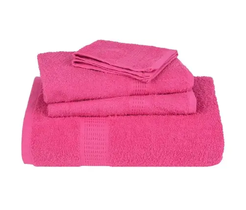 Dvieļu Komplekts, 6 Gab., Rozā, 360 Gsm, 100% Kokvilna Vidaxl
