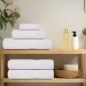 Dvieļu Komplekts, 12 Gab., Balti, 600 Gsm, 100% Kokvilna Vidaxl