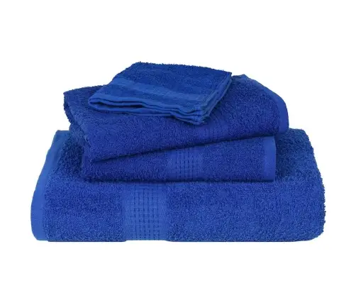 12 Gabalu Dvieļu Komplekts Zils 360 Gsm 100% Kokvilna Vidaxl