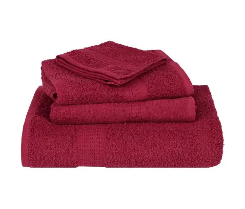 Dvieļu Komplekts, 12 Gab., Bordo, 360 Gsm, 100% Kokvilna Vidaxl Dvieļu Komplekts, 12 Gab., Bordo, 360 Gsm, 100% Kokvilna Vidaxl