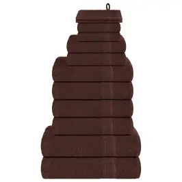 Dvieļu Komplekts, 12 Gab., Brūns, 360 Gsm, 100% Kokvilna Vidaxl