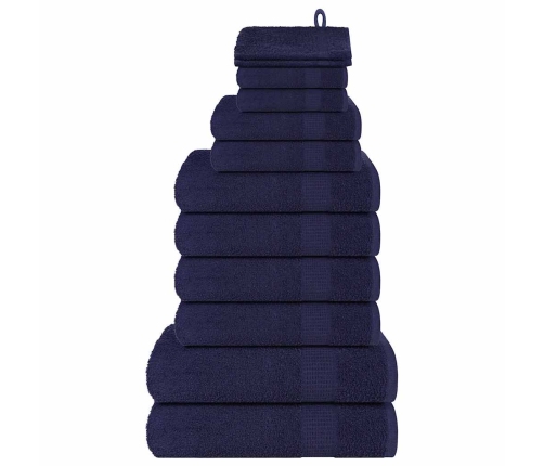 Rankšluosčių Rinkinys, 12Vnt., Mėlyni, 100% Medvilnė, 360G/M²