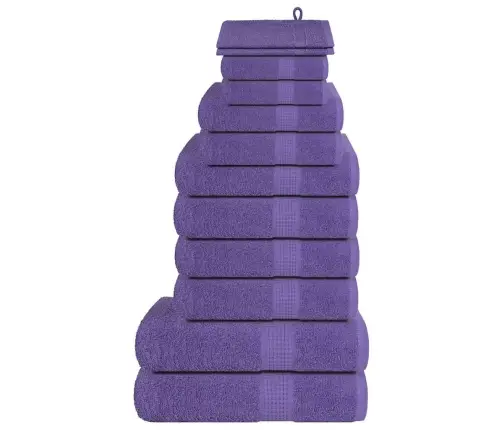 Dvieļu Komplekts, 12 Gab., Violets, 360 Gsm, 100% Kokvilna Vidaxl