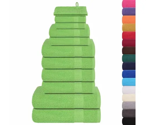 12-Osaline Rätikukomplekt Frogn Õunaroheline, 360 G/M²