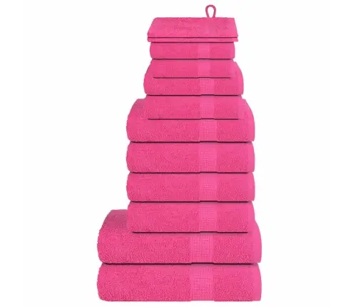 Dvieļu Komplekts, 12 Gab., Rozā, 360 Gsm, 100% Kokvilna Vidaxl Dvieļu Komplekts, 12 Gab., Rozā, 360 Gsm, 100% Kokvilna Vidaxl