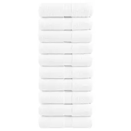 Augstākās Kvalitātes Dvieļi, Solund, 10 Gab., Balti, 30X30 Cm, 600 G/M² Vidaxl