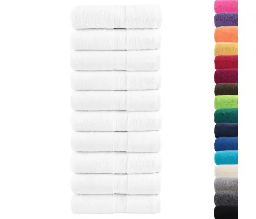 Aukščiausios Kokybės Rankšluosčiai, Solund, 50 Vnt., Balti, 30X30 cm 600 G/M²