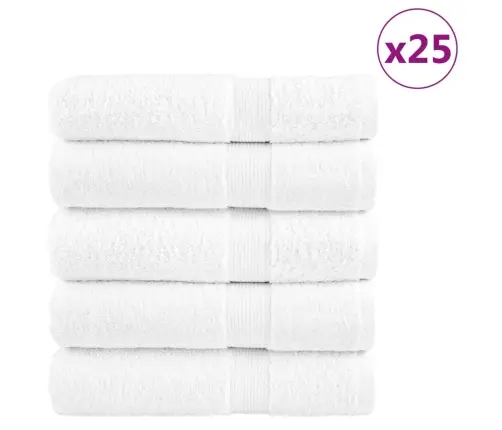 Dušo Rankšluosčiai Solund, 25Vnt., Balti, 70X140cm 600G/M²