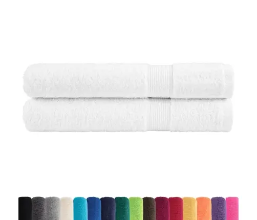 Pirts Dvieļi Solund, 2 Gab., Balti, 80X200 Cm, 600Gsm Vidaxl