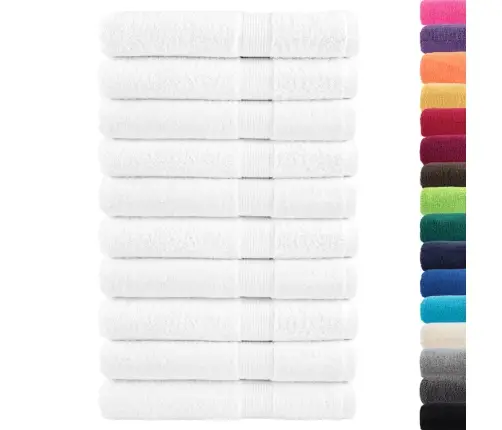 Pirties Rankšluosčiai, Solund, 10Vnt., Balti, 80X200cm 600G/M²