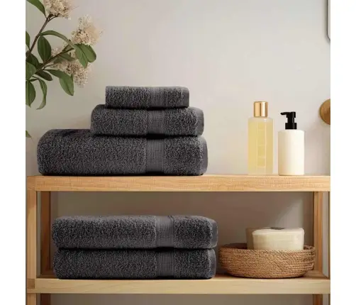 Mazgāšanas Dvieļi 4 Pcs Antracīta 15 X 21 Cm Kokvilna Vidaxl