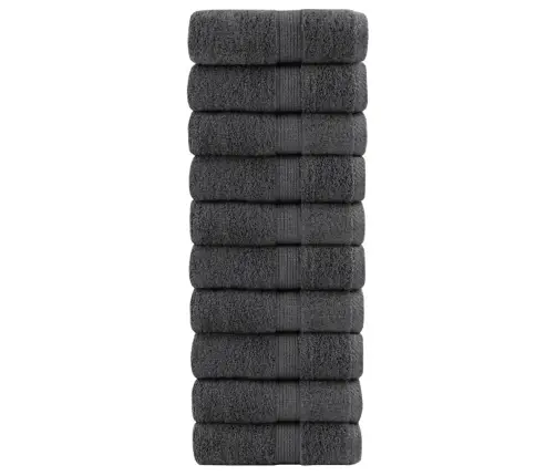 Augstākās Kvalitātes Dvieļi, Solund, 10 Gab., Antracīta Krāsā, 30X30 Cm, 600 G/M² Vidaxl