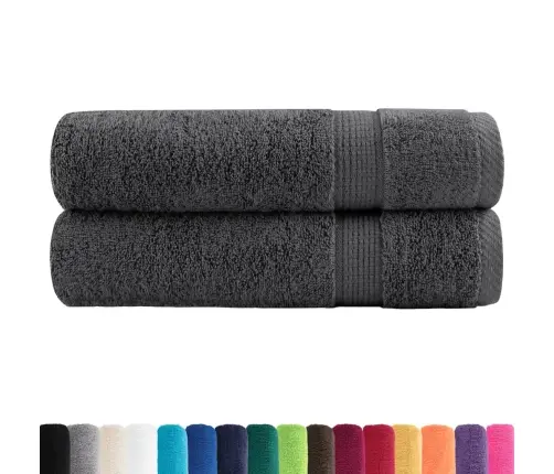 Vonios Rankšluosčiai Solund, 2Vnt., Antracito 100X150Cm 600G/M² Vonios Rankšluosčiai Solund, 2Vnt., Antracito 100X150Cm 600G/M²