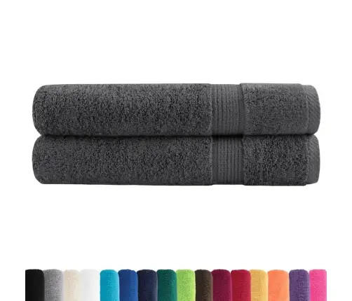 Pirts Dvieļi Solund, 2 Gab., Antracītpelēki, 80X200 Cm, 600 Gsm Vidaxl