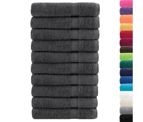 Pirts Dvieļi Solund, 10 Gab., Antracītpelēki, 80X200 Cm, 600Gsm Vidaxl