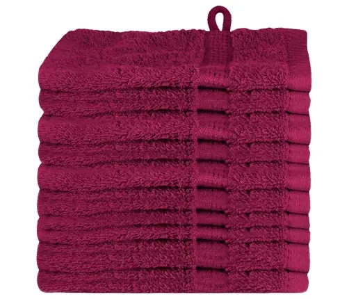 Mazgāšanas Dvieļi 10 Pcs Bordo 15 X 21 Cm Kokvilna Vidaxl