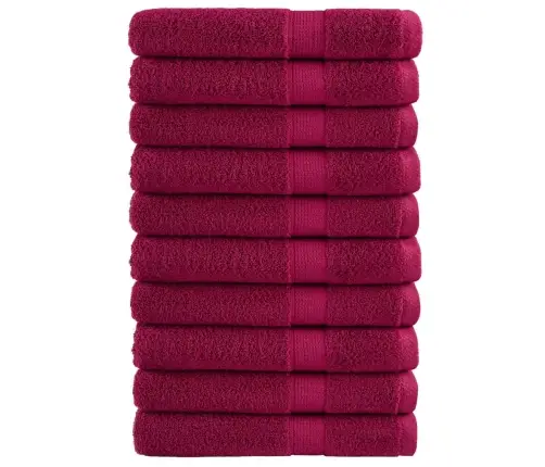 Pirts Dvieļi Solund, 10 Gab., Vīnsarkani, 80X200 Cm, 600 Gsm Vidaxl