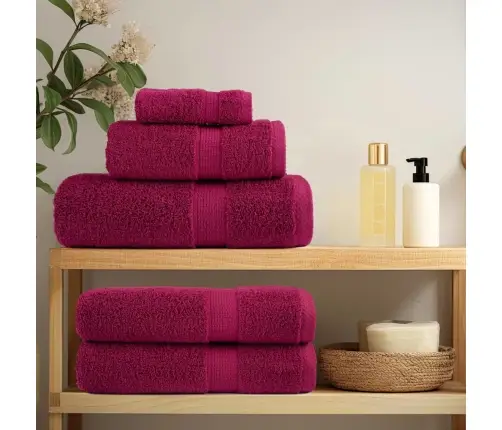 Dvieļi Solund, 2 Gab., Vīnsarkani, 100X200 Cm, 600 Gsm Vidaxl