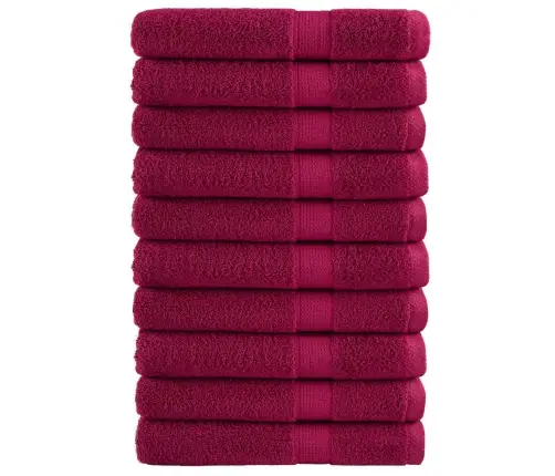 Dvieļi Solund, 10 Gab., Vīnsarkani, 100X200 Cm, 600 Gsm Vidaxl