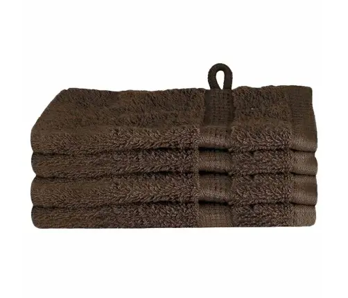 Mazgāšanas Dvieļi 4 Pcs Brūna 15 X 21 Cm Kokvilna Vidaxl