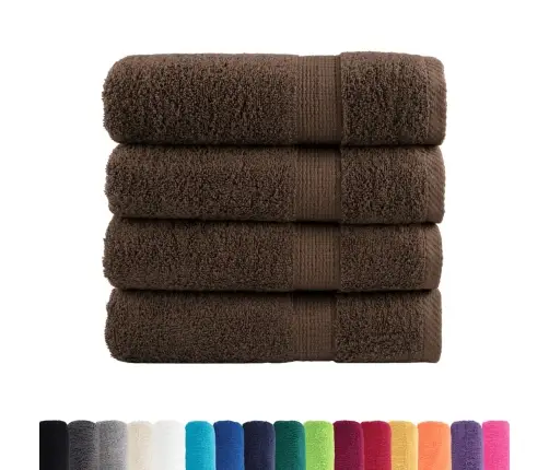 Dušas Dvieļi Solund, 4 Gab., Brūni, 70X140 Cm, 600 Gsm Vidaxl