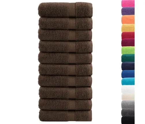 Dušas Dvieļi Solund, 10 Gab., Brūni, 70X140 Cm, 600 Gsm Vidaxl Dušas Dvieļi Solund, 10 Gab., Brūni, 70X140 Cm, 600 Gsm Vidaxl