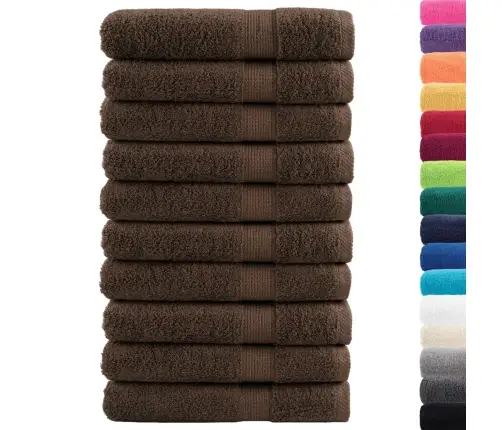 Pirts Dvieļi Solund, 10 Gab., Brūni, 80X200 Cm, 600 Gsm Vidaxl