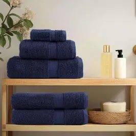 Mazgājamie Dvieļi Solund 4 Pcs Tumši Zila Kokvilna Vidaxl