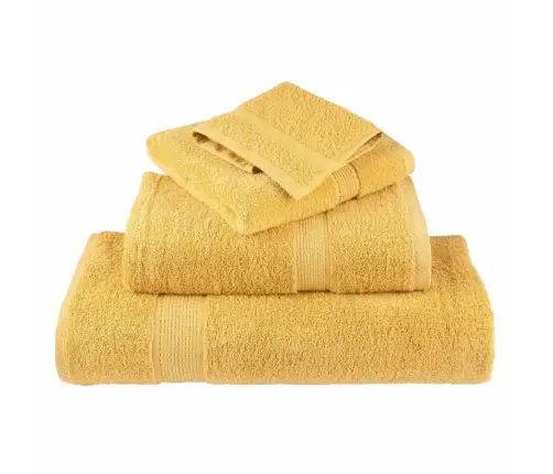 Vonios Rankšluosčiai Solund, 4Vnt., Auksiniai 100X150Cm 600G/M²