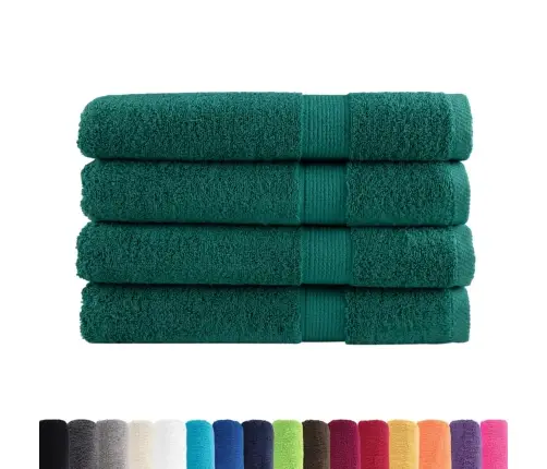 Pirts Dvieļi Solund, 4 Gab., Zaļi, 80X200 Cm, 600 Gsm Vidaxl